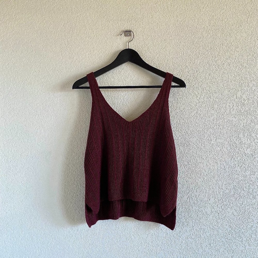 H:Connect Burgundy Sleeveless Top